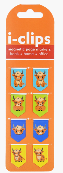 Highland Cows i-clips Magnetic Page Markers